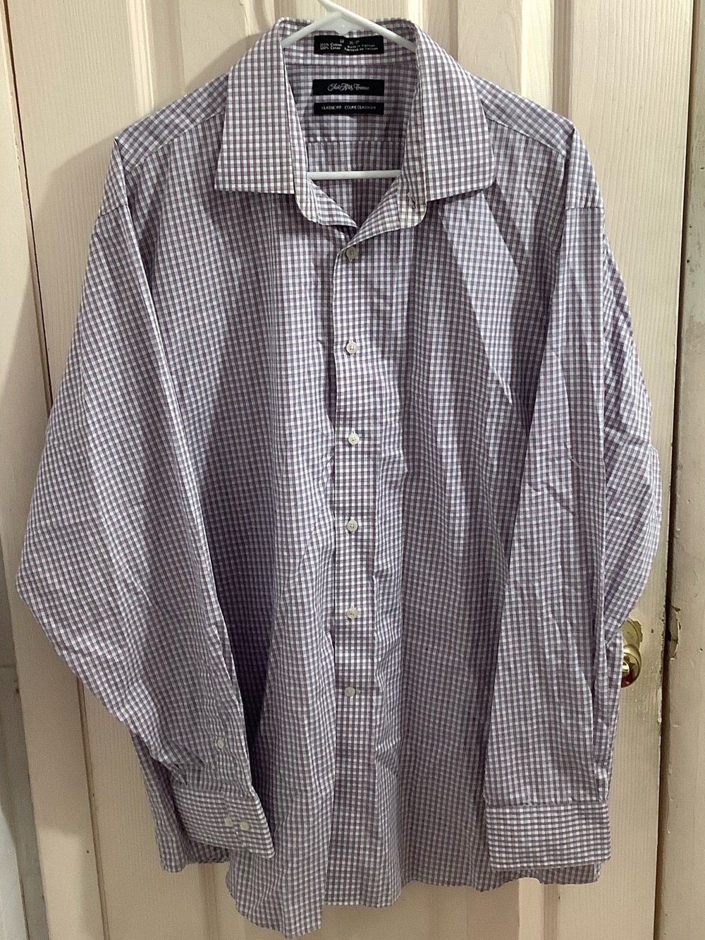 Saks Fifth Avenue Classic Fit Tailored Fit Long Sleeves Buttons Size 18 Preppy
